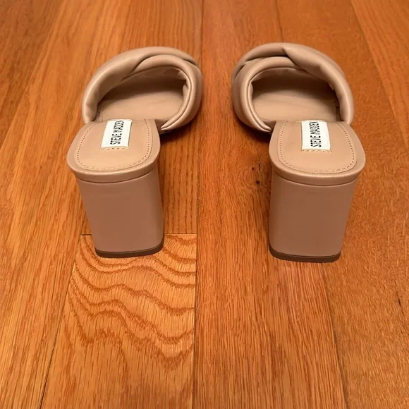 Like new! Steve Madden heeled slides! Beautiful neutral color! - Picture 3 of 3